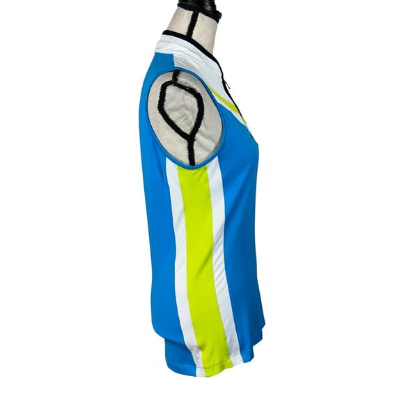 Lohla Sport Medium/Large Denise Polo Top Sleeveless Stretch 1/4 Zip SPF 30 Golf - Picture 4 of 10